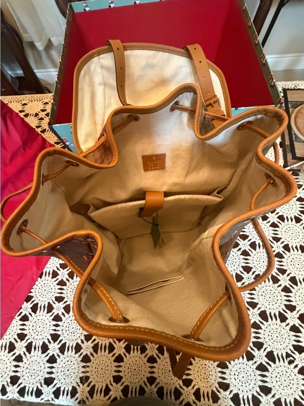 Gucci Mickey Mouse collab backpack, like new!